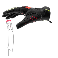 LEKI - Ultra Trail Storm Shark Gloves - Black-Red-NeonYellow